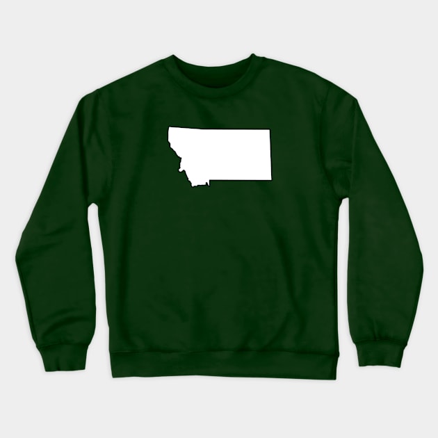 Montana - Blank Outline Crewneck Sweatshirt by loudestkitten